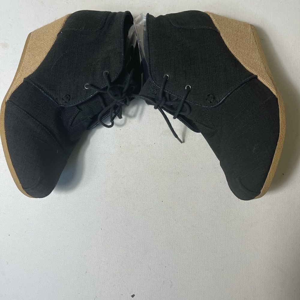 Bobs From Skechers Memory Foam Black Canvas Ankle… - image 5